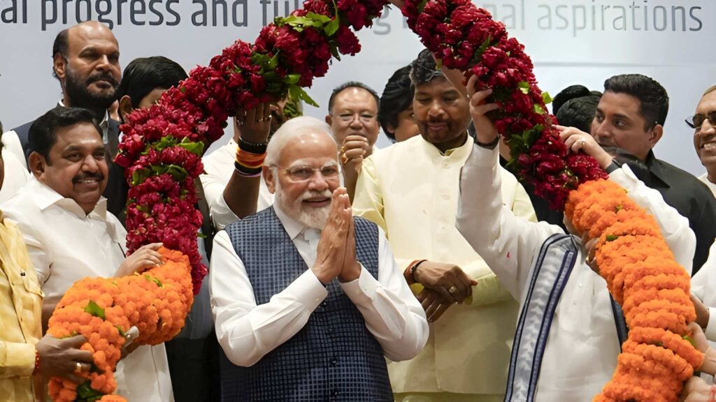 NDA Adopts Special Resolution to Mark PM Modi’s Milestone 12 Years in Power
